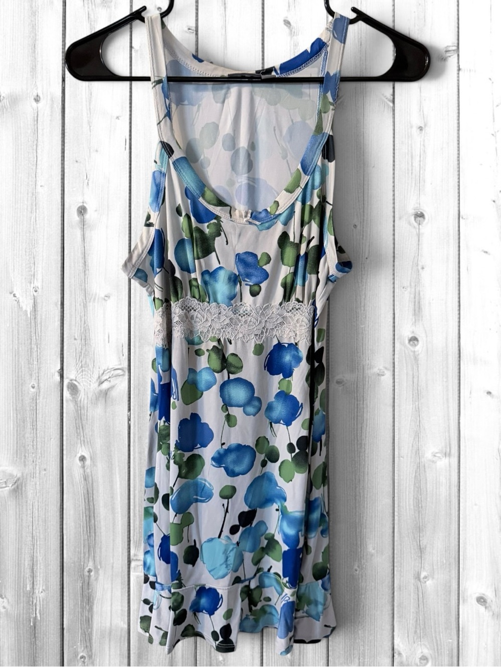 🙋🏻♀️Apt. 9 Blue & Green Floral Lace-Trim Chemise